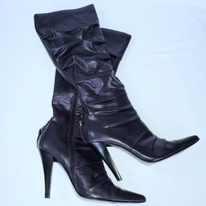 Diba purple pointed toe heeled boots size 10